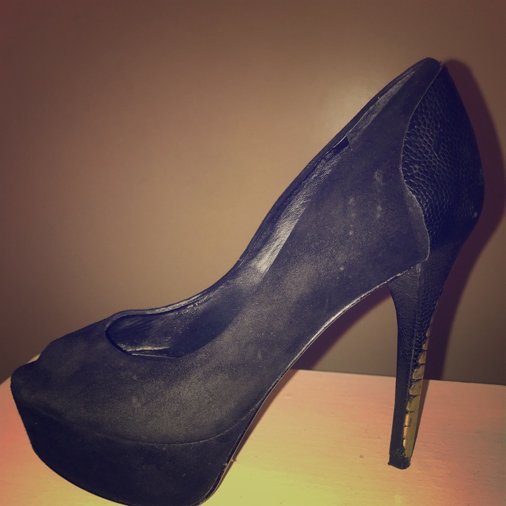 Brian Atwood peep toe heel